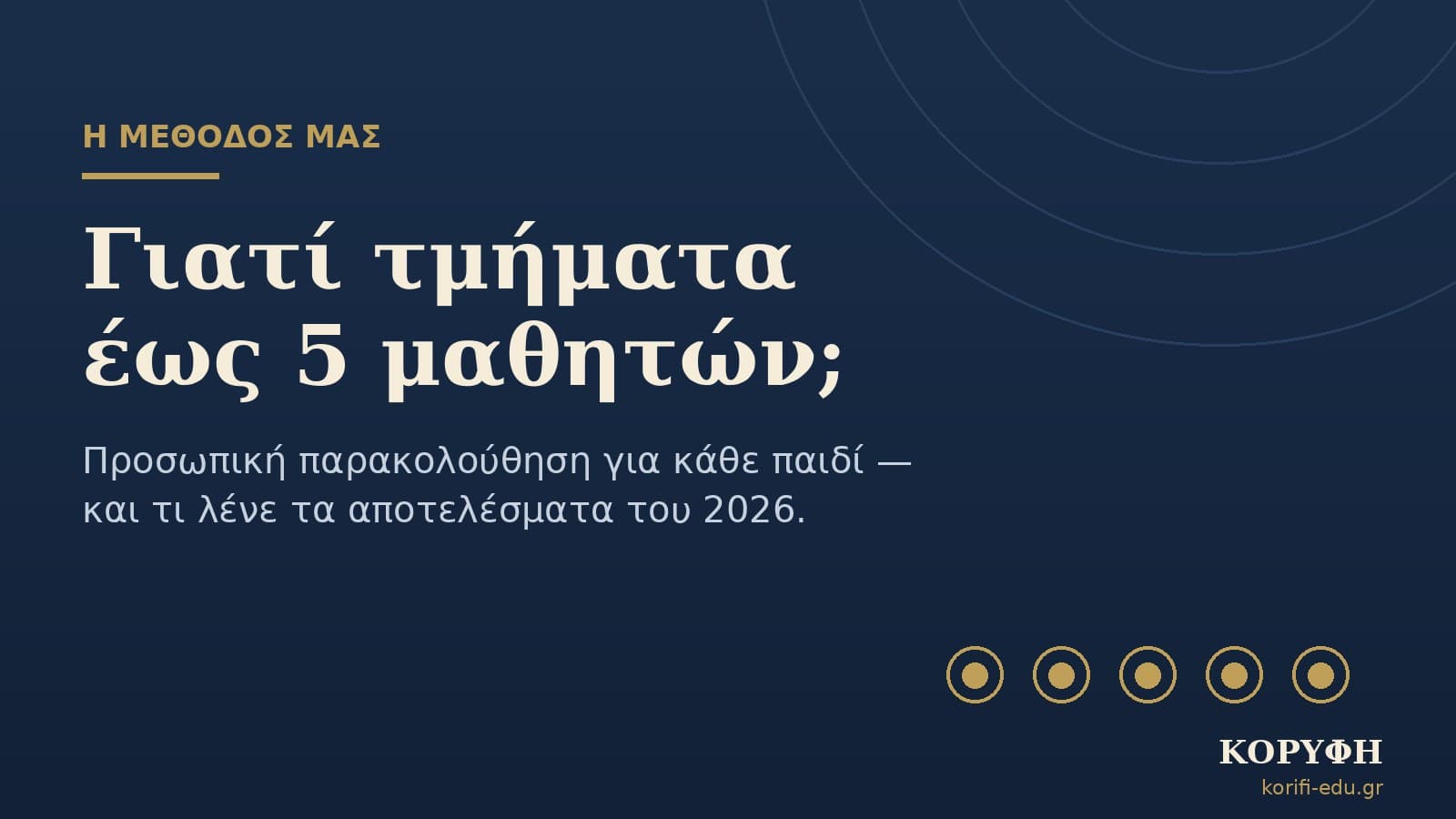 Γιατί τμήματα έως 5 μαθητών; Τι λένε τα αποτελέσματα